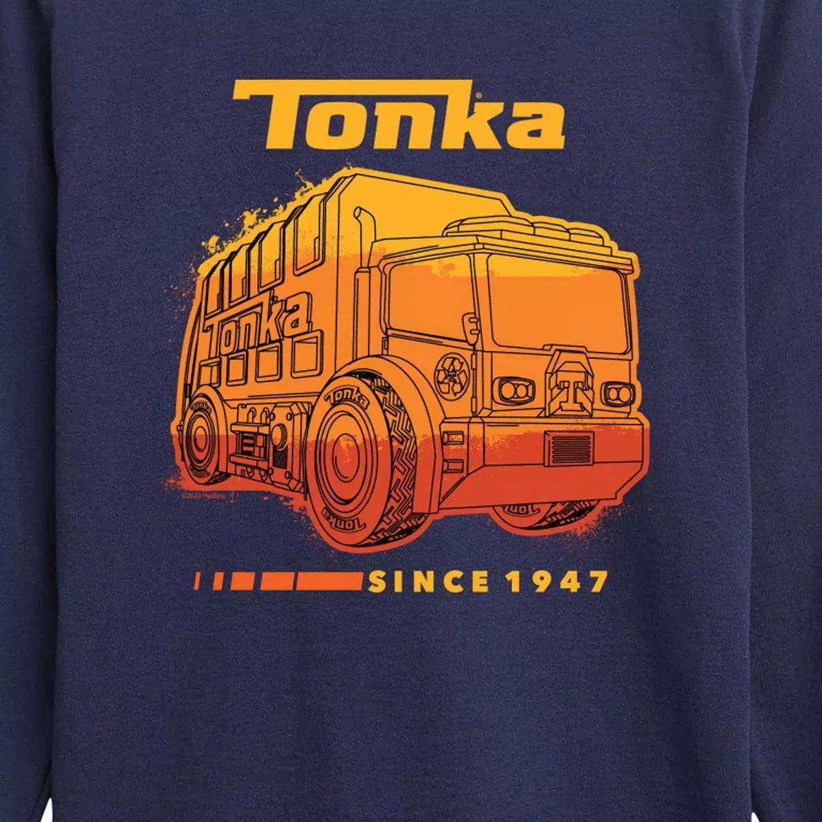 Детское футболка с длинным рукавом с принтом Tonka Truck Tonka, Navy — фото 2