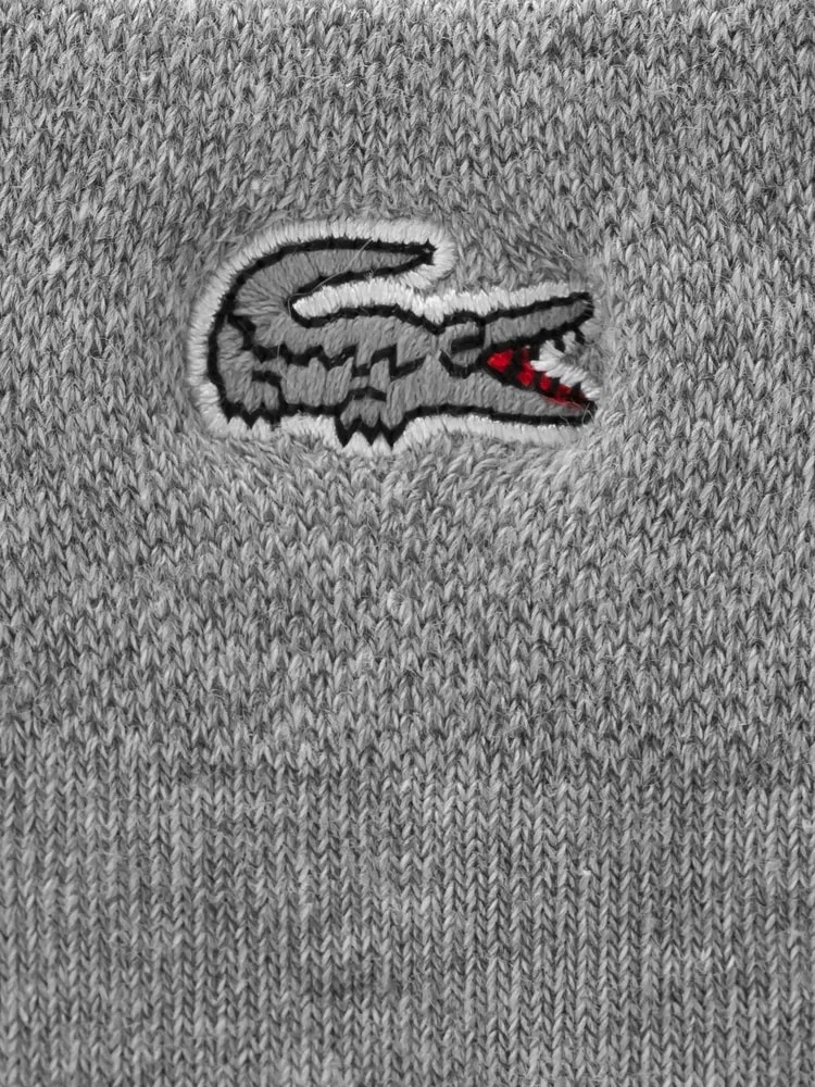 Носки LACOSTE Basic Pique, серые — фото 2