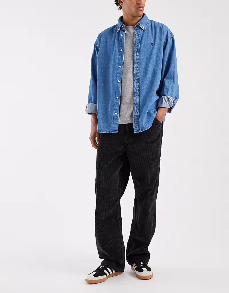 Рабочие брюки Levi's Workwear 568 из вельвета прямого кроя, черный — фото 2
