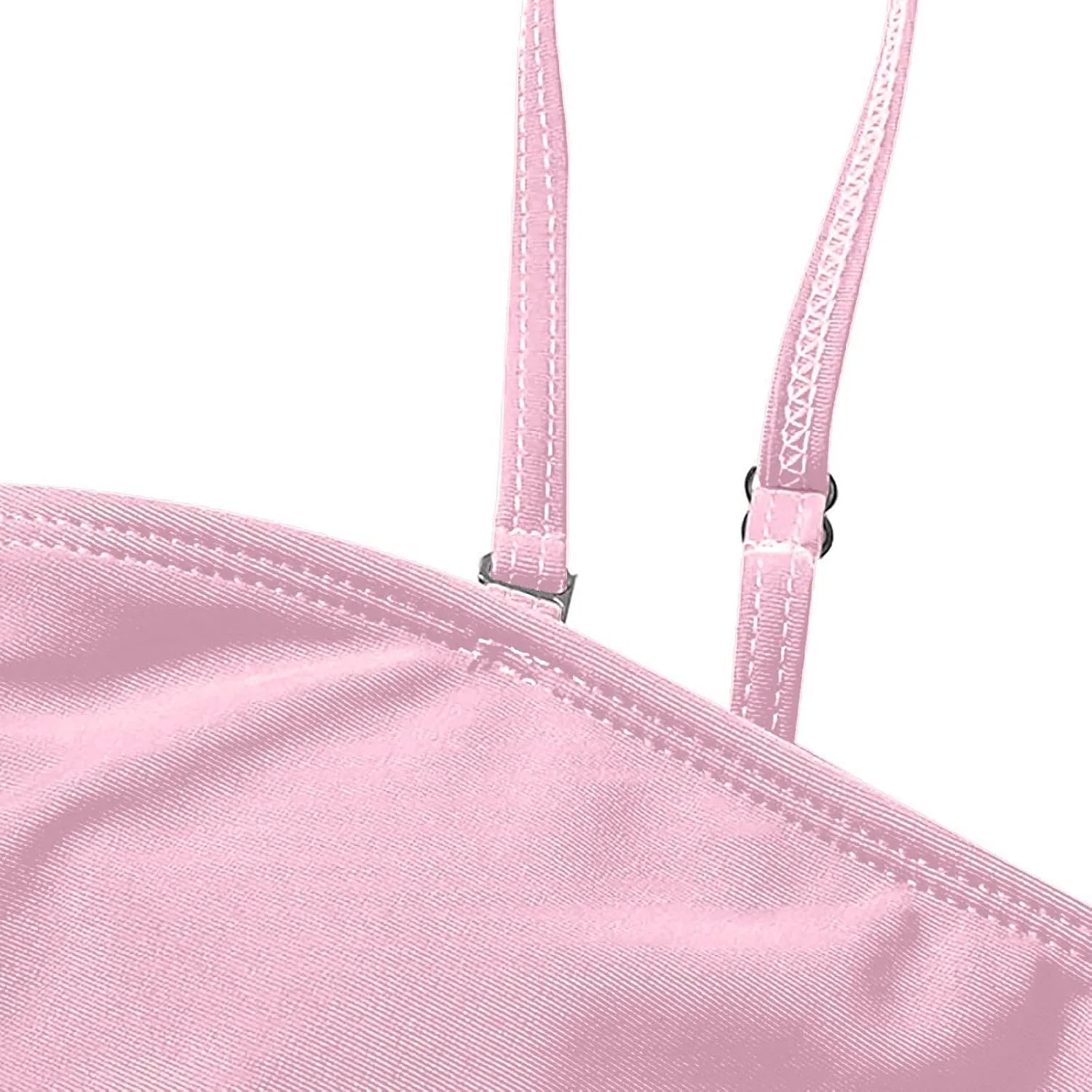 Женский бандо-топ для плавания с треугольниками, Pink — фото 4