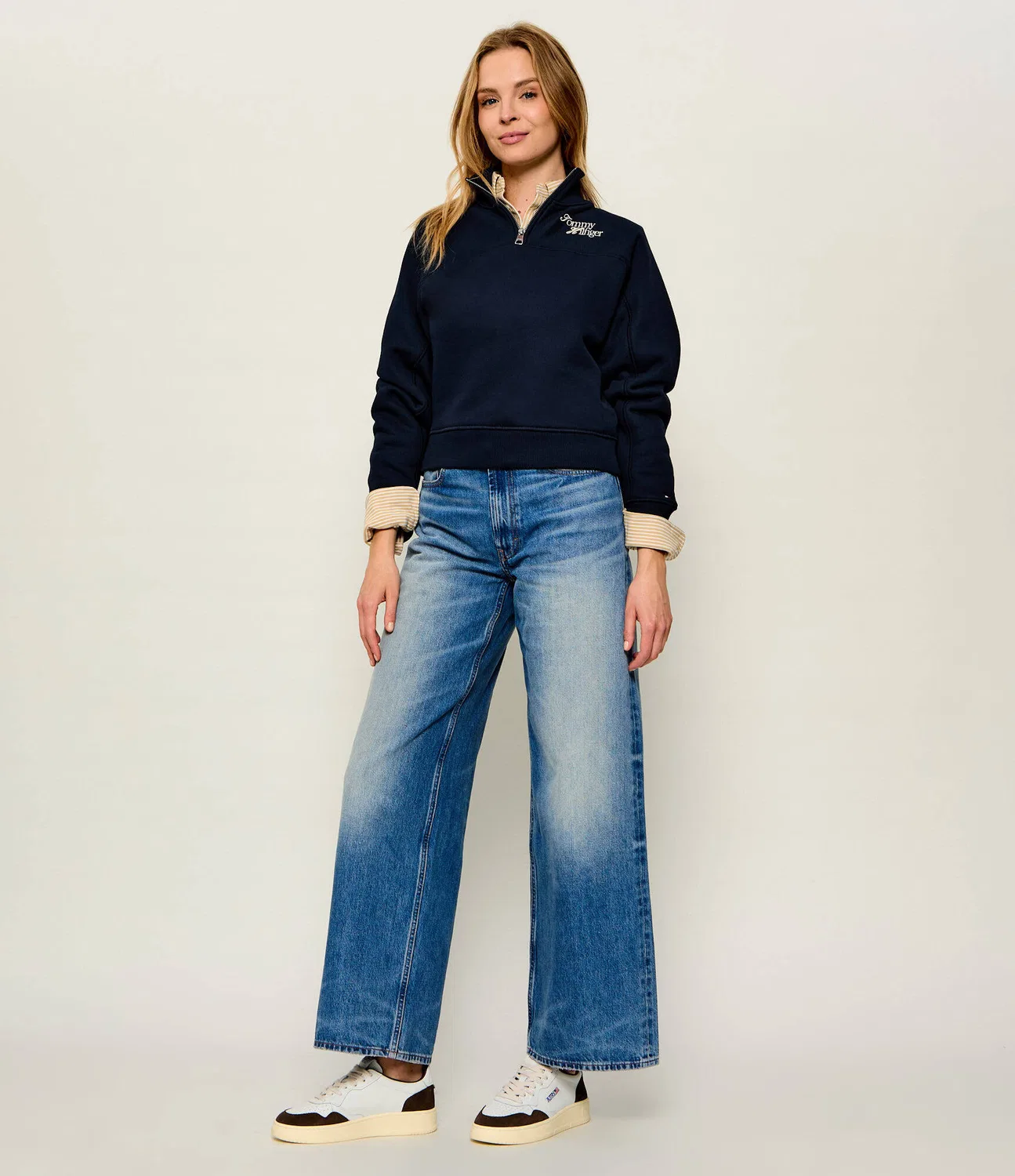 Худи с молнией Script Tommy Hilfiger, темно-синий — фото 2