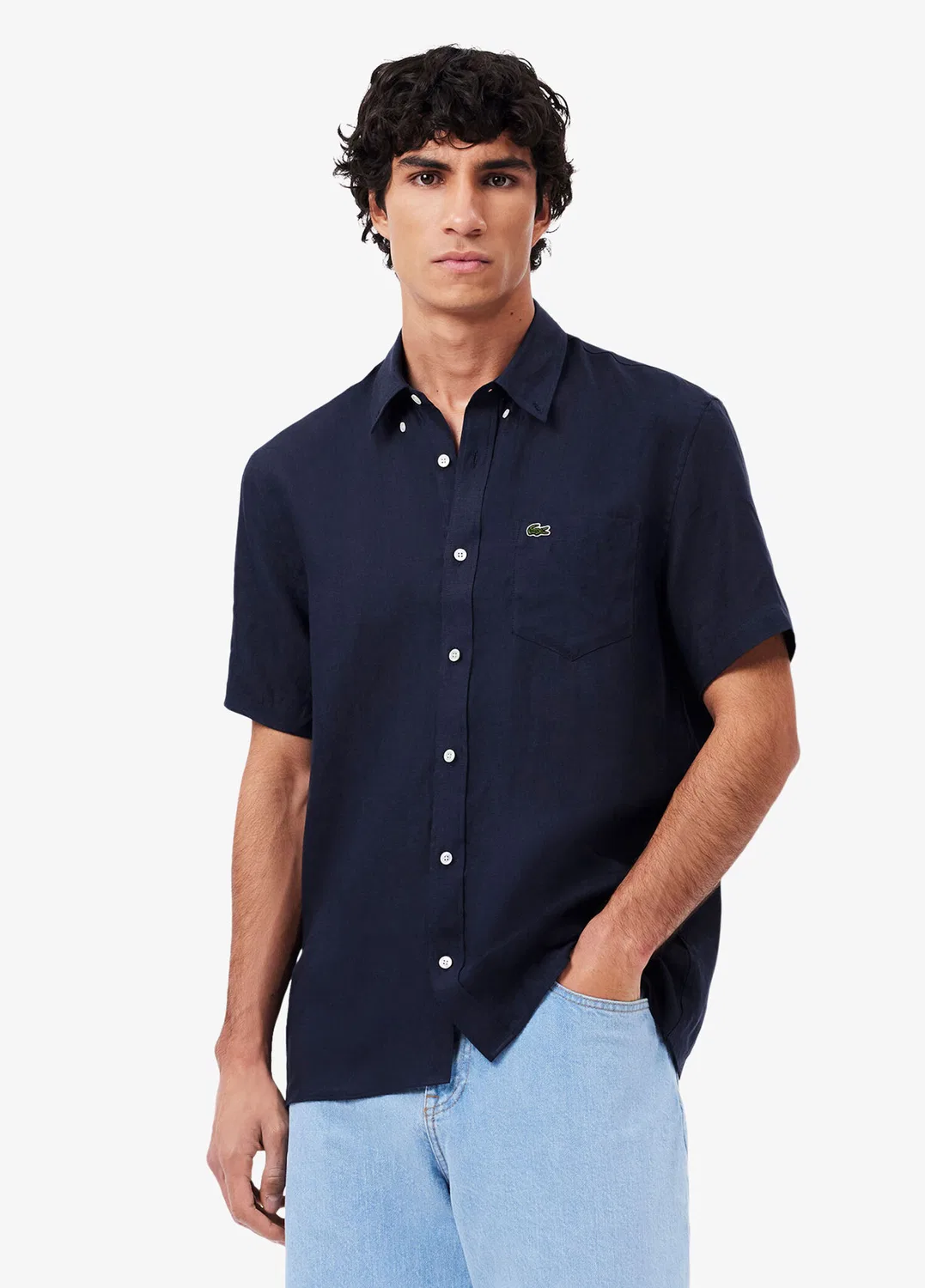 Рубашка Lacoste Regular Fit, короткий рукав, dark blue