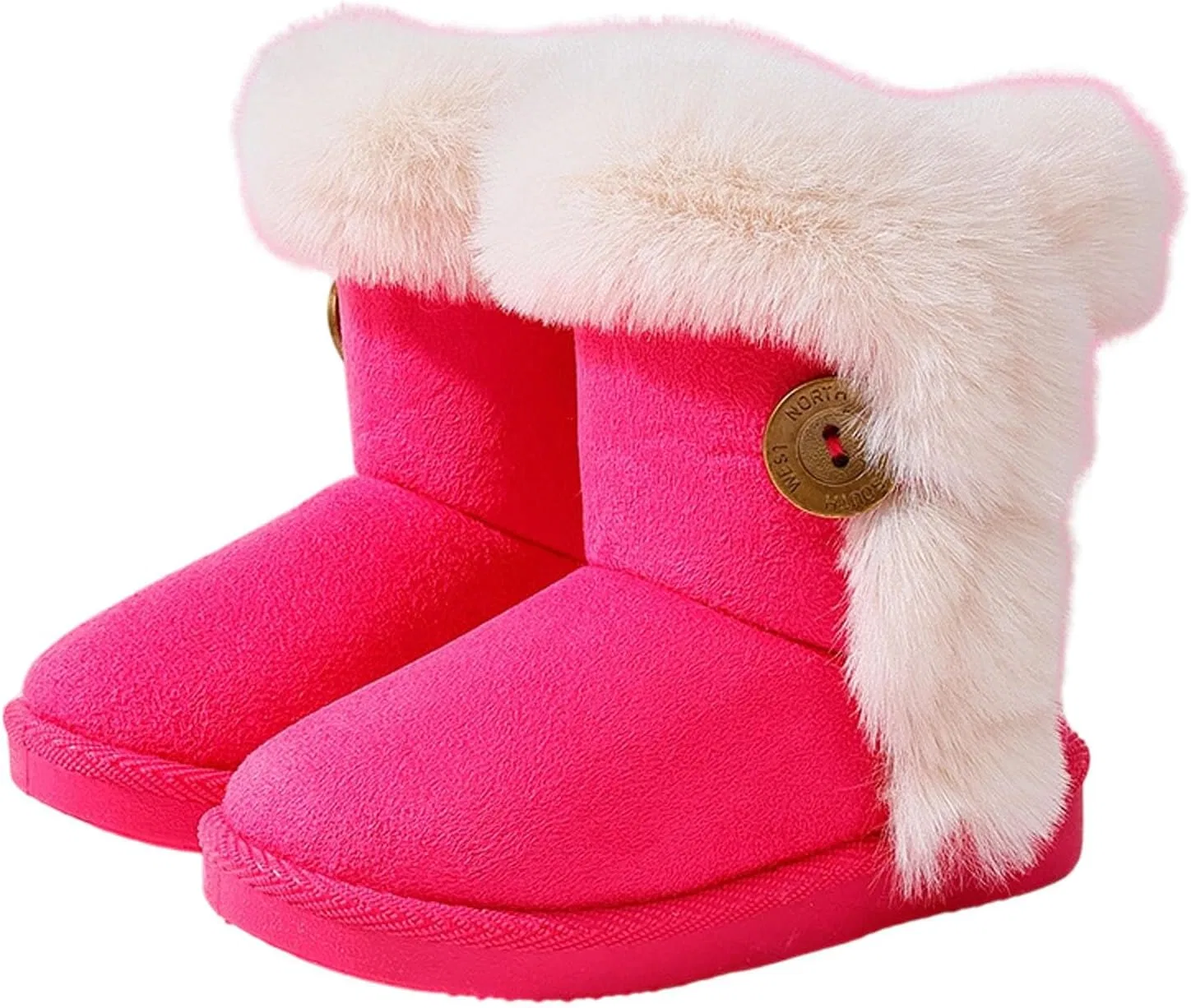 Детские зимние сапоги для девочек на меху SHOPESSA, Pink