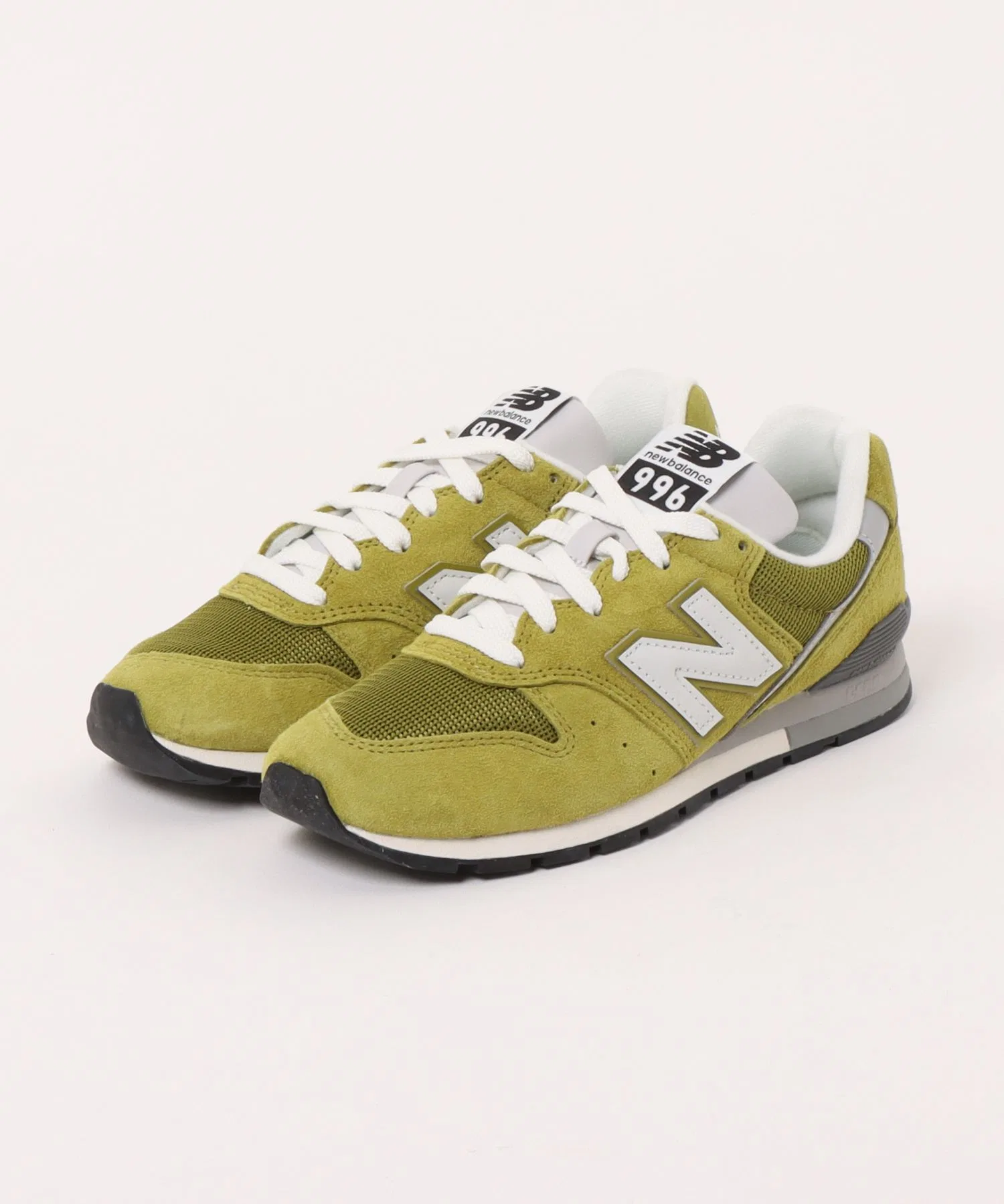 Мужские кроссовки New Balance U996 из замши и сетки зелёные