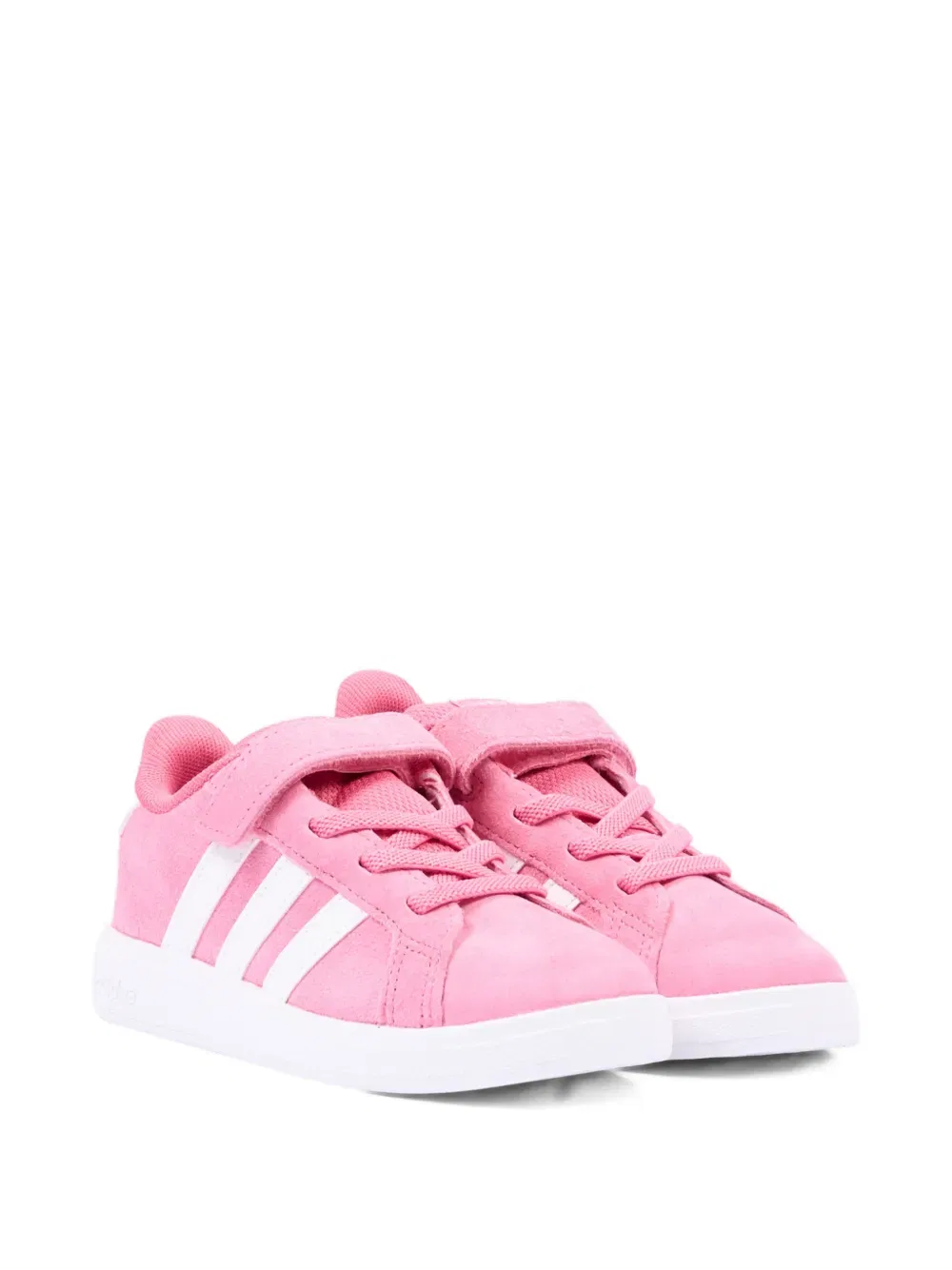 Кроссовки с полосками на ремешках Adidas Kids, розовый