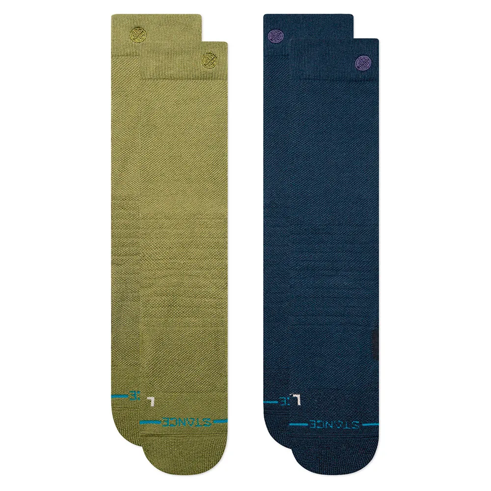 

Носки Stance Iconic Mid Poly Snow 2 Pack, зеленый