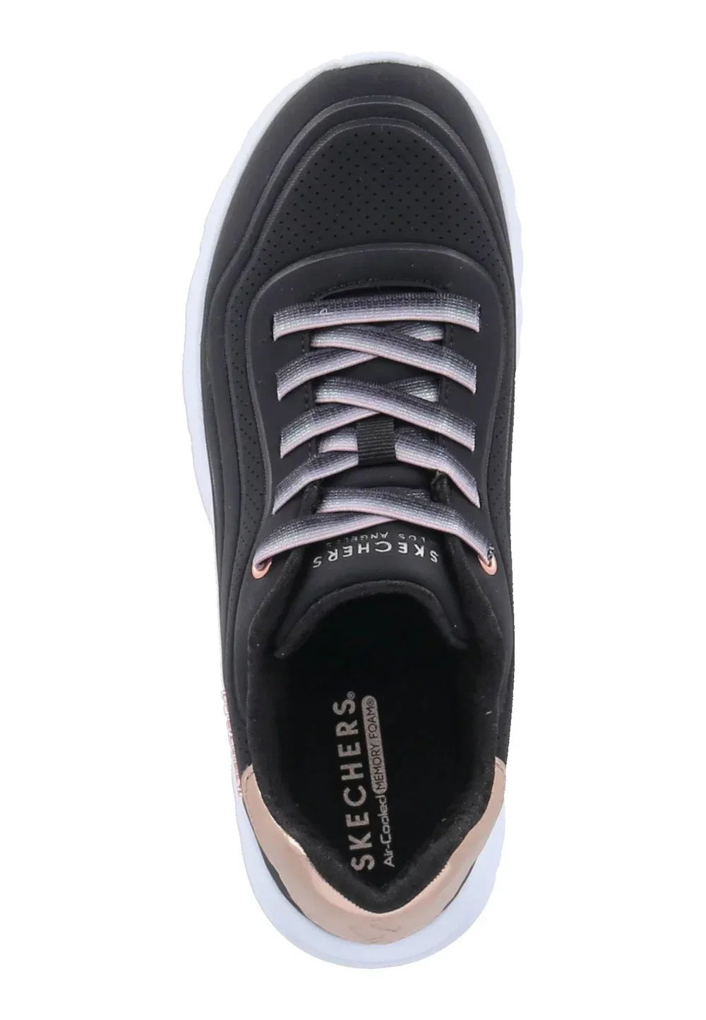 Кроссовки Uno Lite Skechers, Black Synthetic/ Trim — фото 3