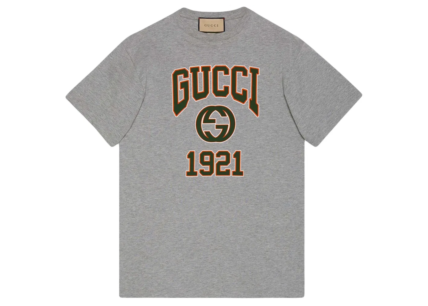 Мужская футболка с принтом Logo Print Gucci, Gray