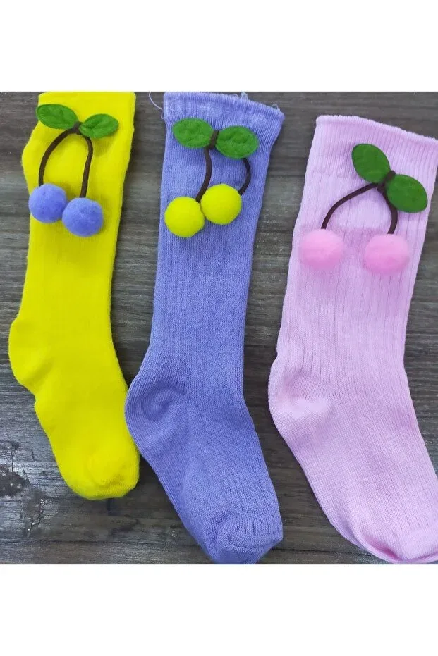 Детские носки для девочек с помпоном Özkardeşler Baby, Multicolor
