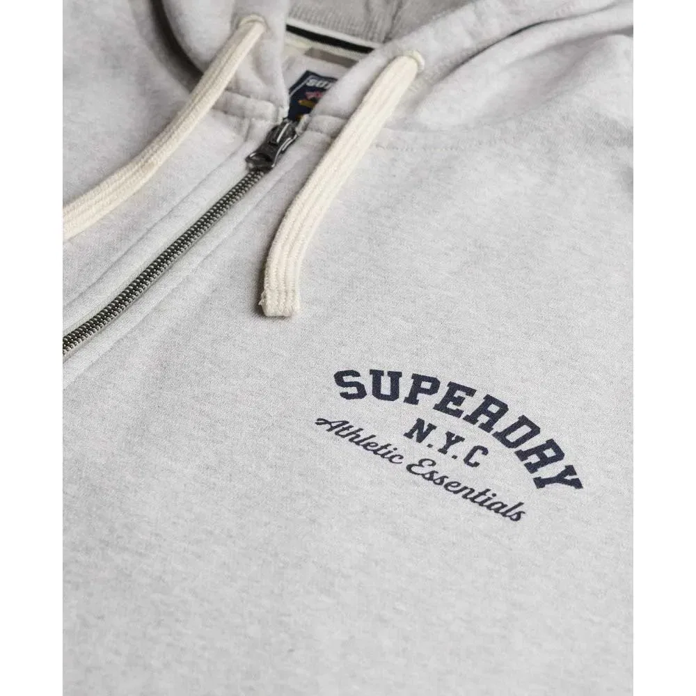 Худи на молнии Athletic Ess Oversized Superdry, серый — фото 2