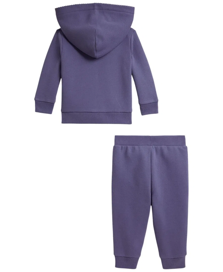 Комплект из худи и джоггеров с пикот-отделкой Polo Ralph Lauren, Summer Purple — фото 2