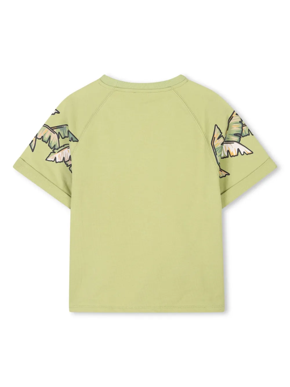 Футболка с графичным принтом Kenzo Kids, зеленый — фото 2