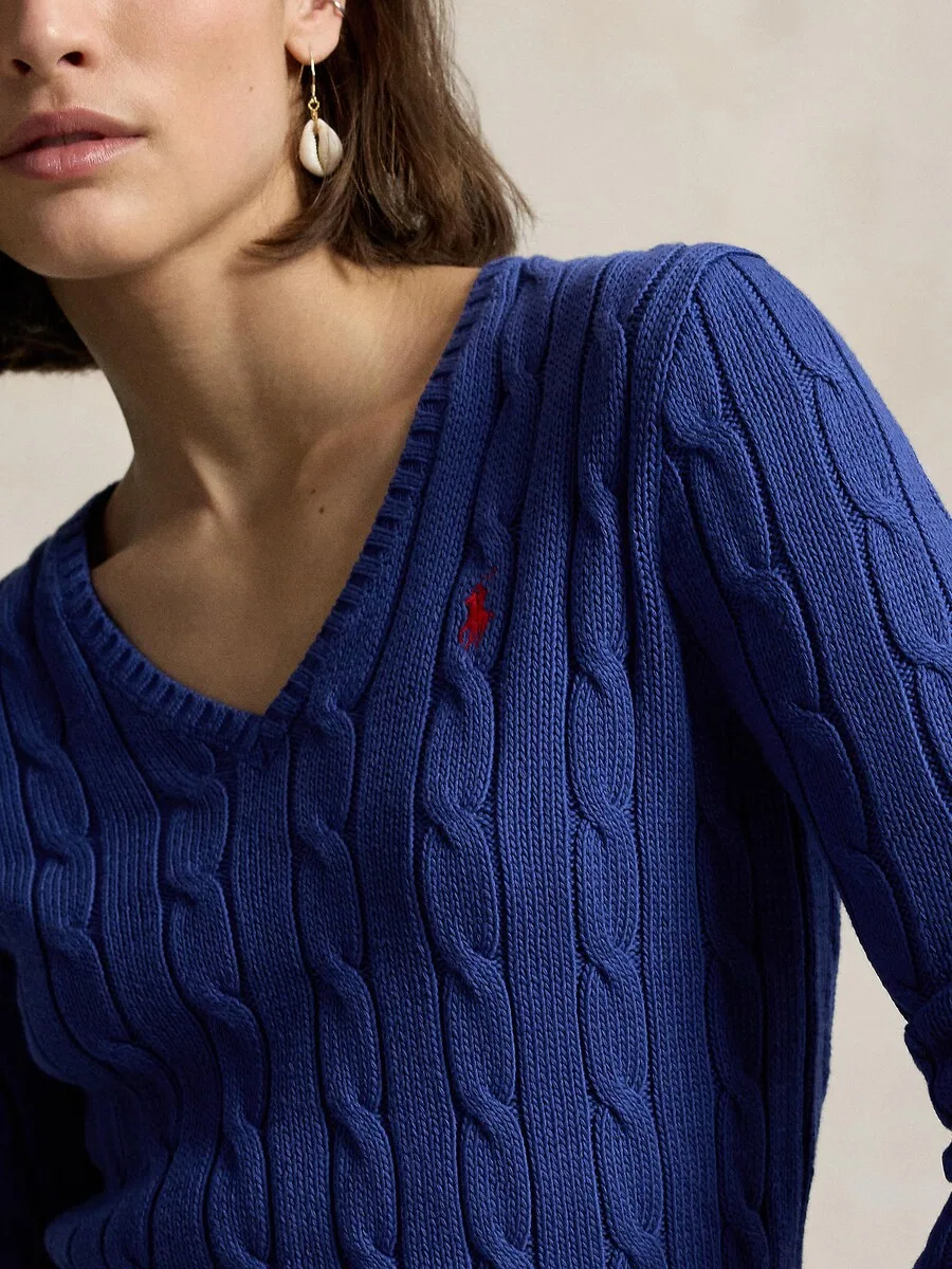 Свитер Polo Ralph Lauren цвета горечавки — фото 3