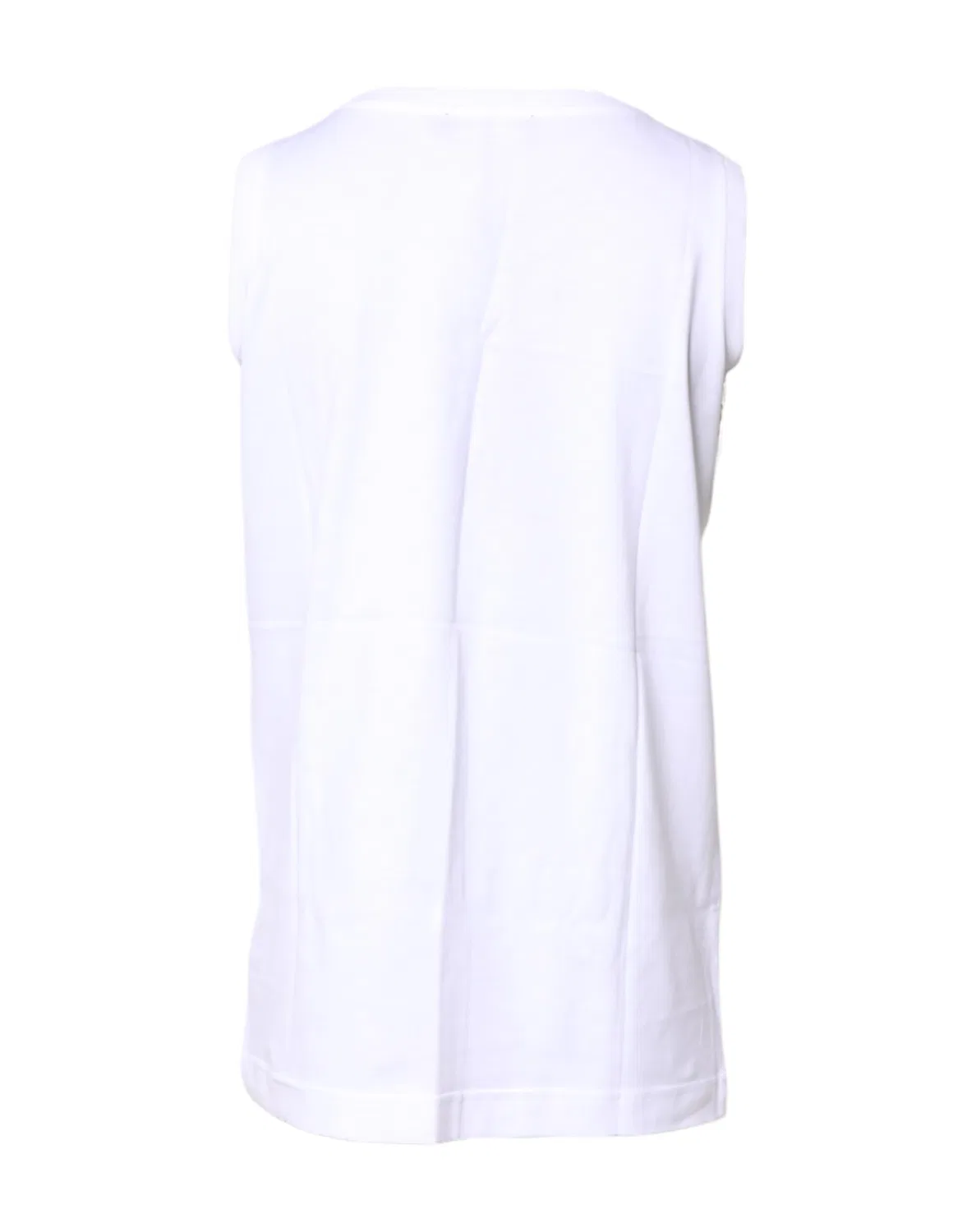 Женская футболка без рукавов с круглым вырезом Dolce & Gabbana, White — фото 4