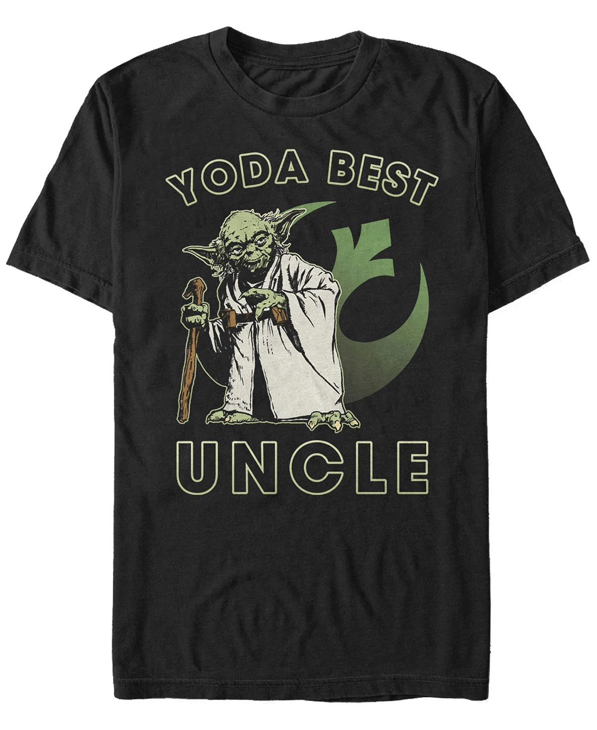 

Мужская футболка с коротким рукавом с логотипом star wars yoda best uncle rebel logo Fifth Sun, черный