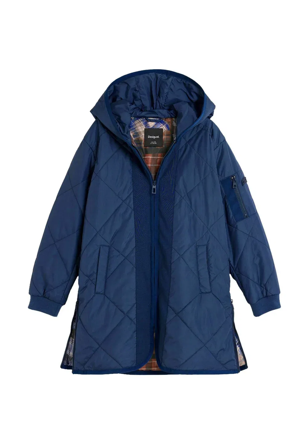 Стеганая куртка с капюшоном - зимняя куртка Desigual, Blue — фото 3