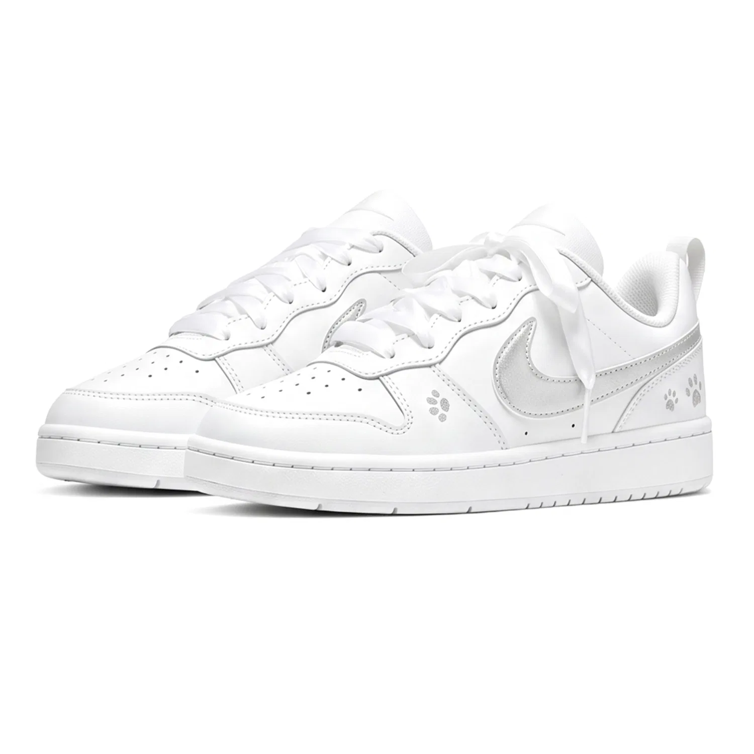 Детские кроссовки для скейтбординга с принтом Court Borough Nike, White — фото 4