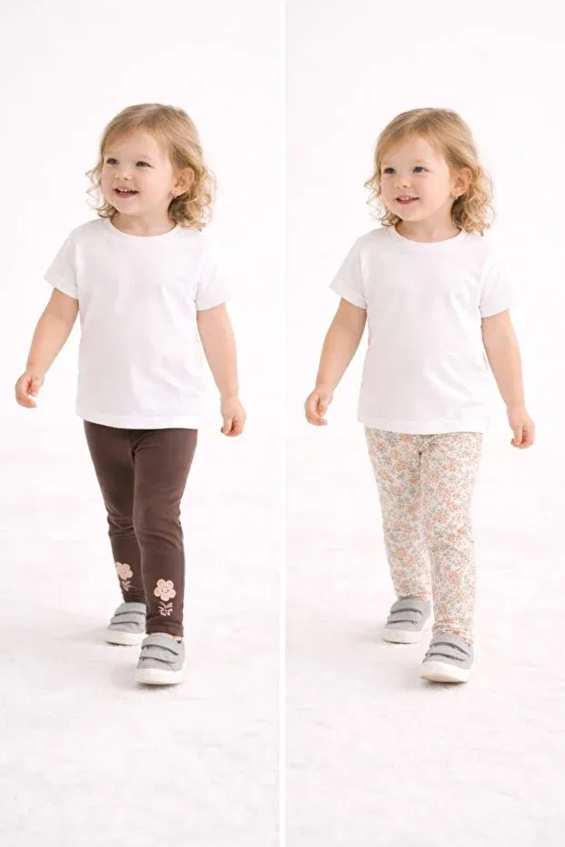 Детские леггинсы для девочек хлопковые 2-pack Honey Kids, Pink