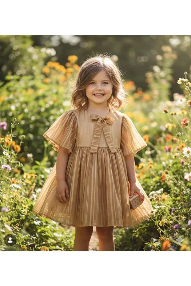 Детское платье для девочек с оборками Gül Baby, Yellow