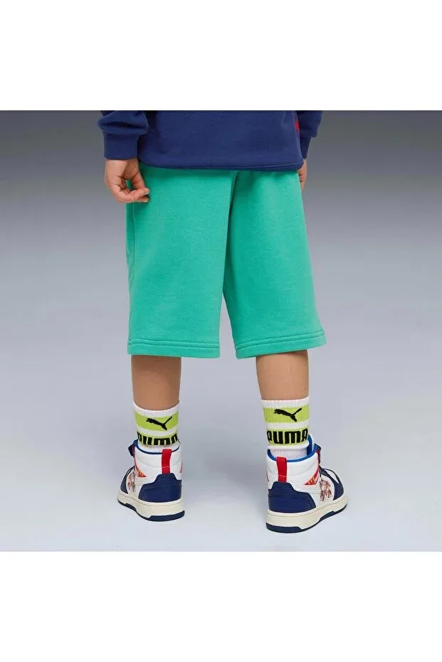 Детские спортивные шорты для девочек хлопковые Puma, Green — фото 2