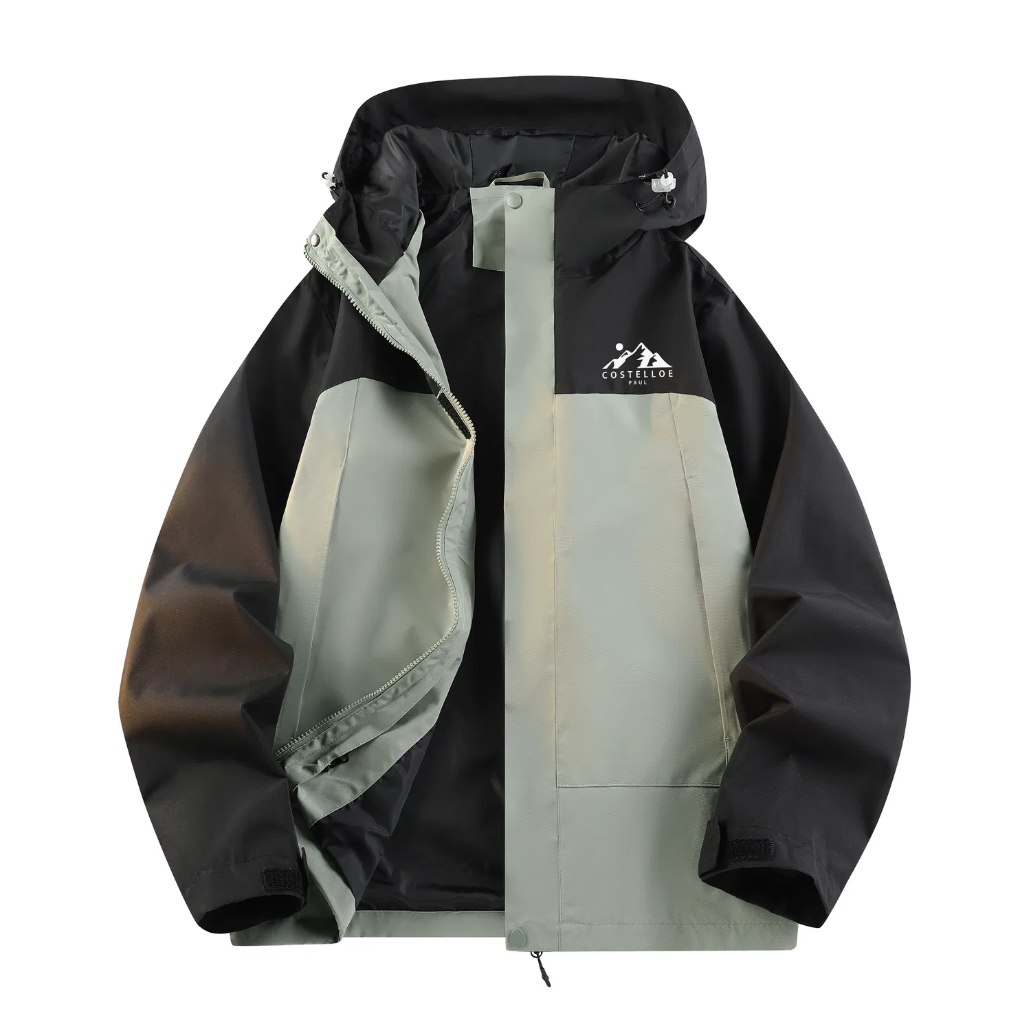 Детское худи с капюшоном Black/Pale Green Paul Costelloe