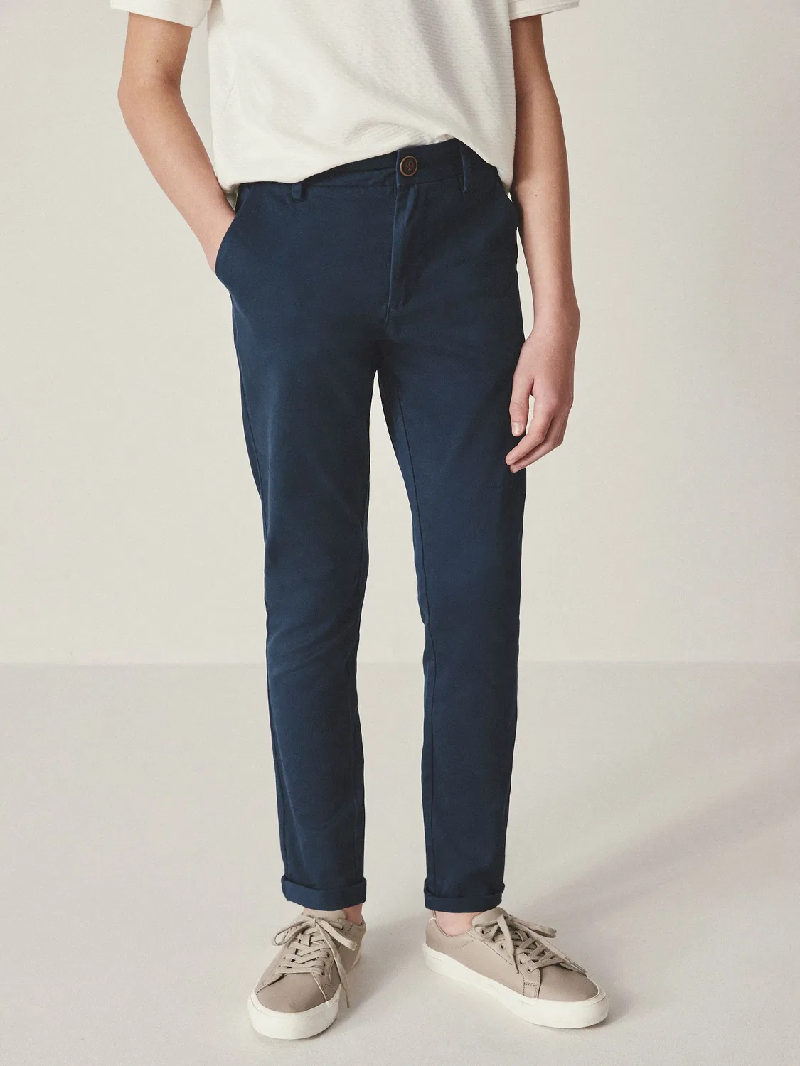 Брюки чинос, узкий крой, French Navy Blue Next