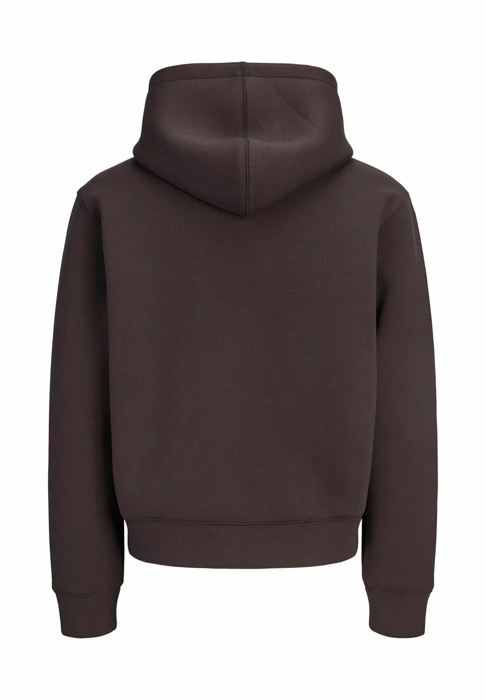 Толстовка с капюшоном, однотонная, для подростков - на молнии Jack & Jones Junior, Chocolate Torte — фото 2