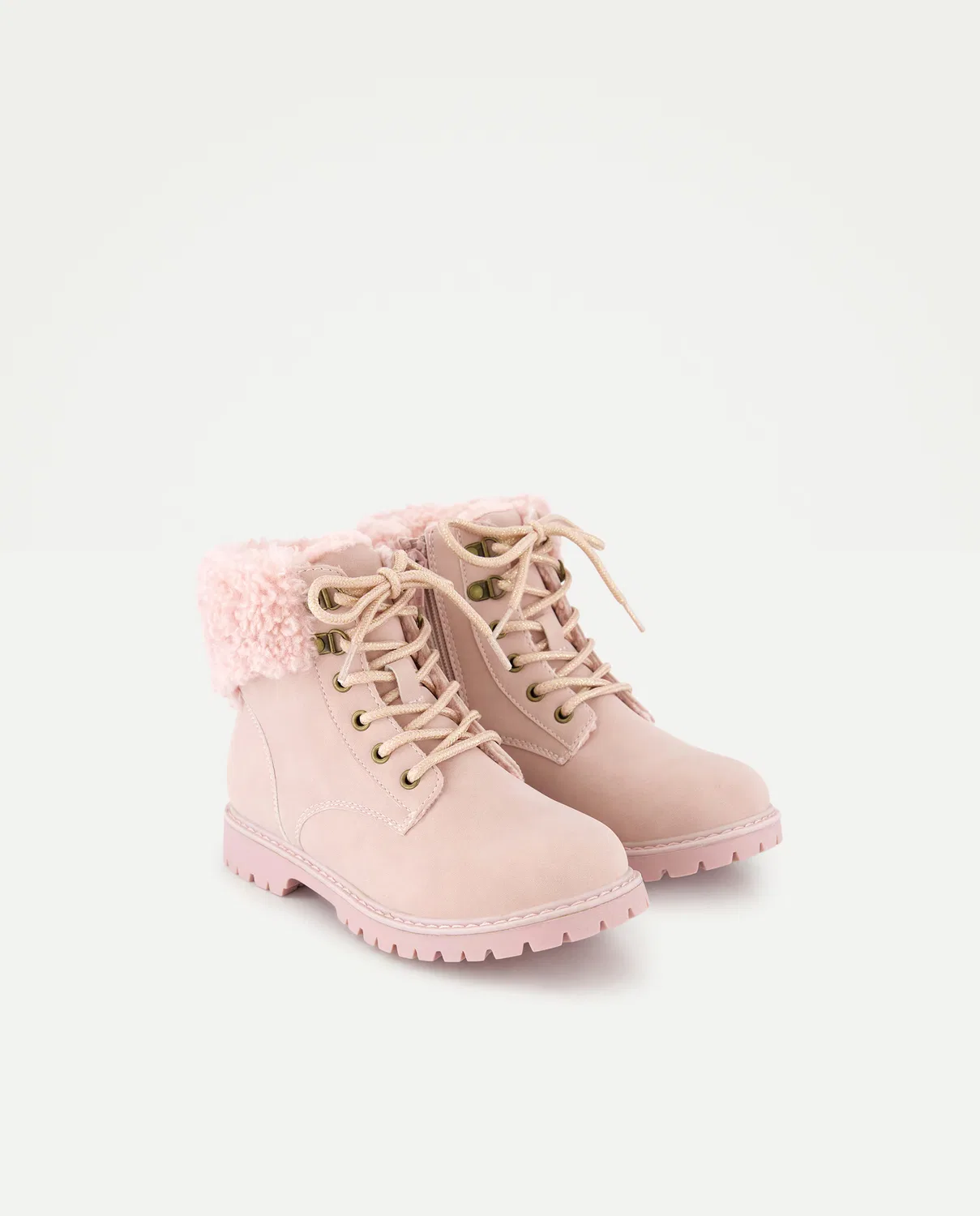 Детские ботинки на шнурках, Montaña Cierre, Kids El Corte Inglés, Rosa claro — фото 2