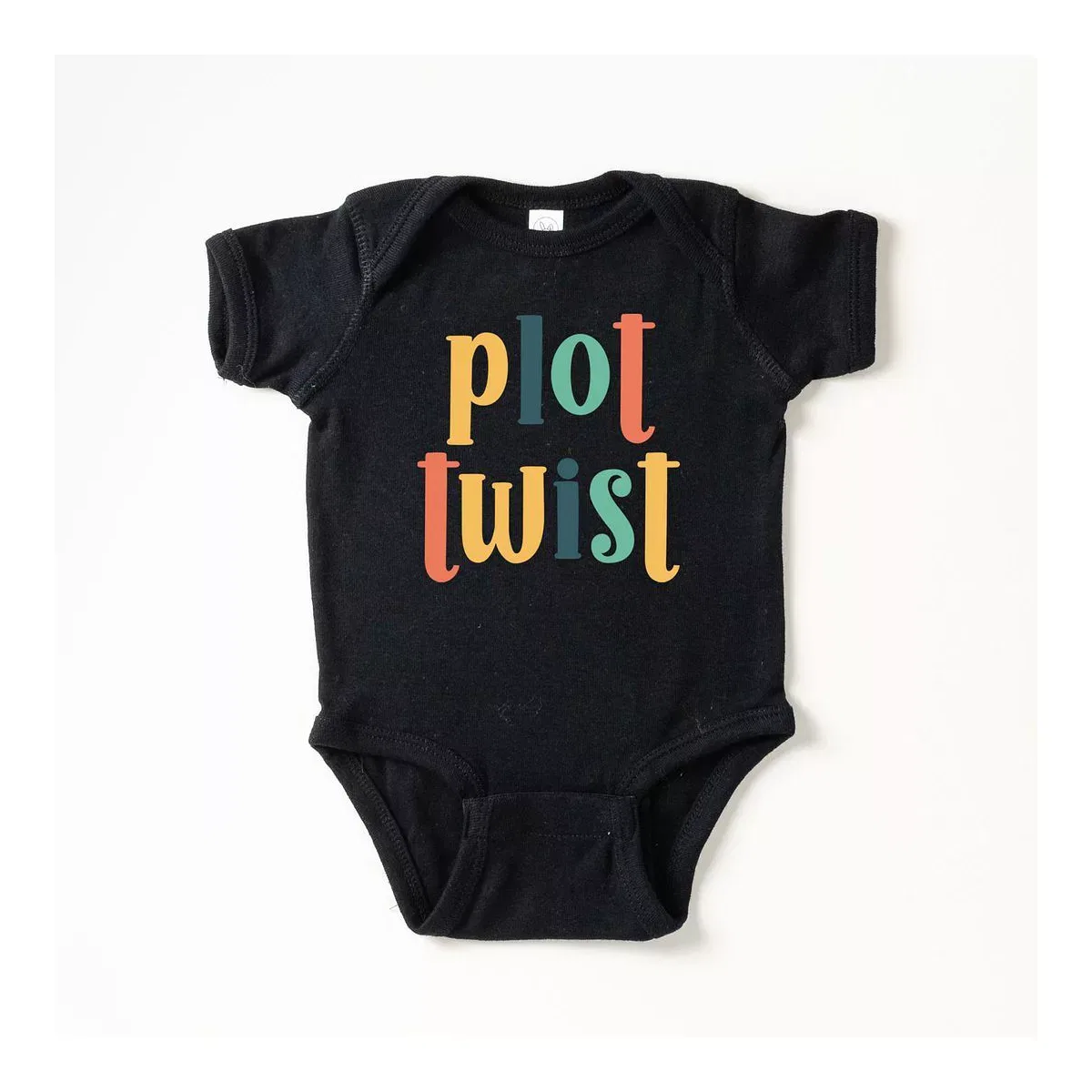 Детский боди с коротким рукавом Plot Twist The Juniper Shop, Black