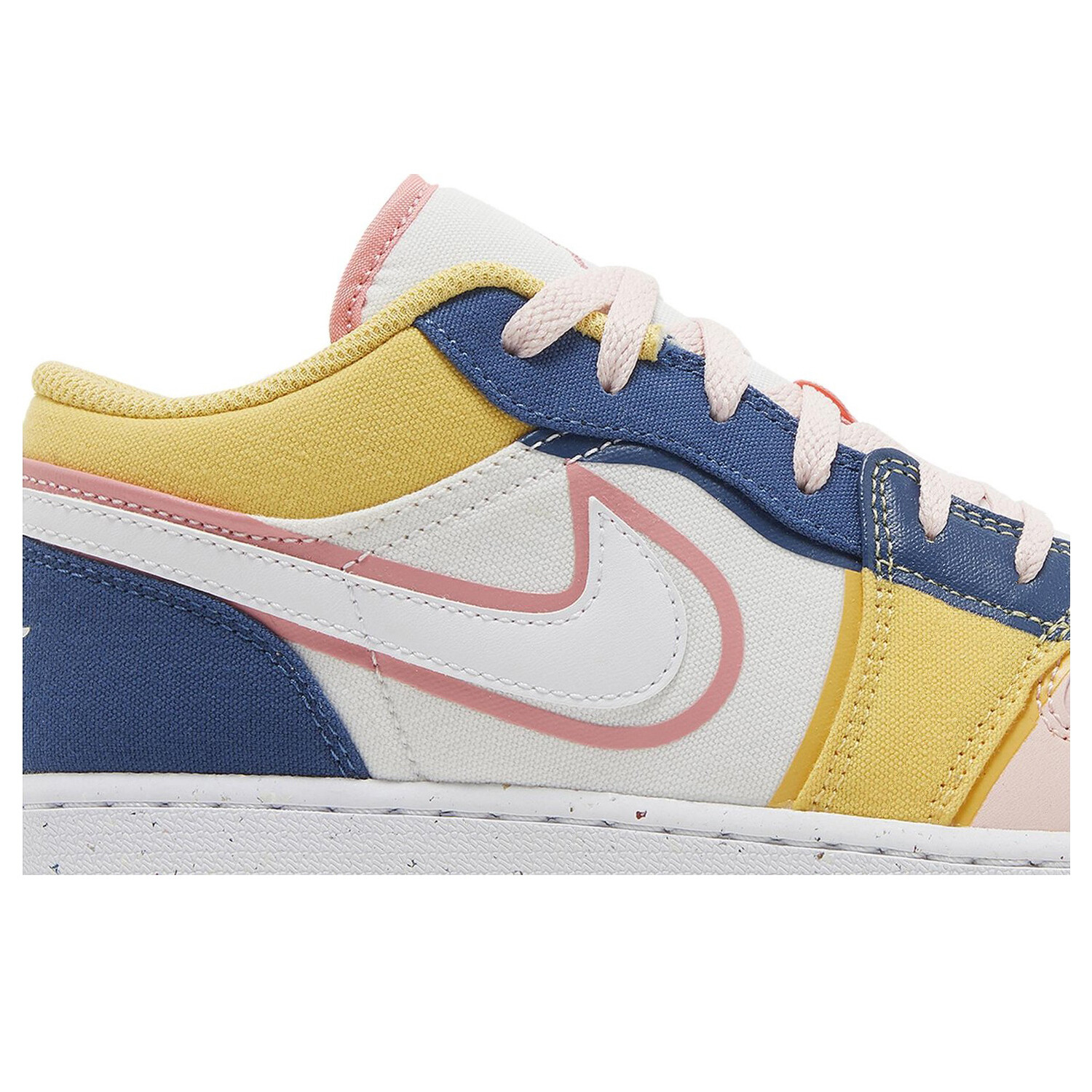 Кроссовки Air Jordan  1 Low SE GS 'Multi-Color Canvas', Белый — фото 2