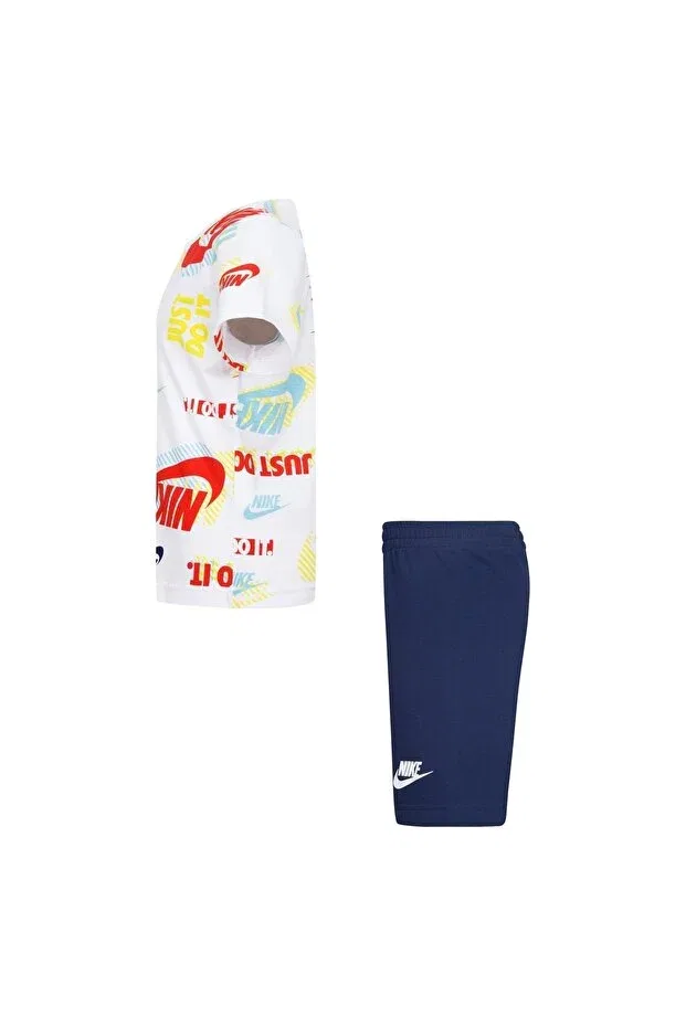 Детский комплект для девочек с принтом Active joy shorts t-shirt set Nike, U90 — фото 3