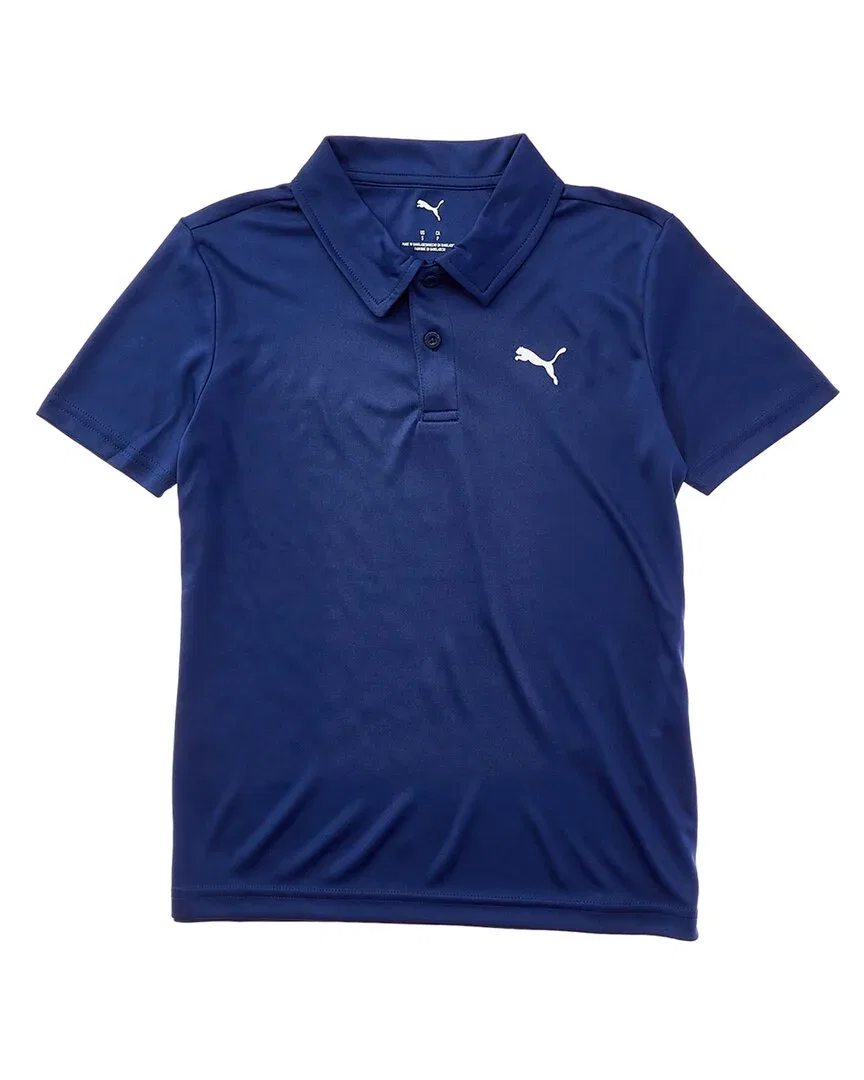 Детская футболка поло с коротким рукавом Puma Essential Performance Polo Shirt, синий — фото 2