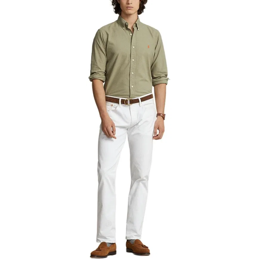 Мужская рубашка с длинным рукавом Polo Ralph Lauren, Sage Green — фото 3