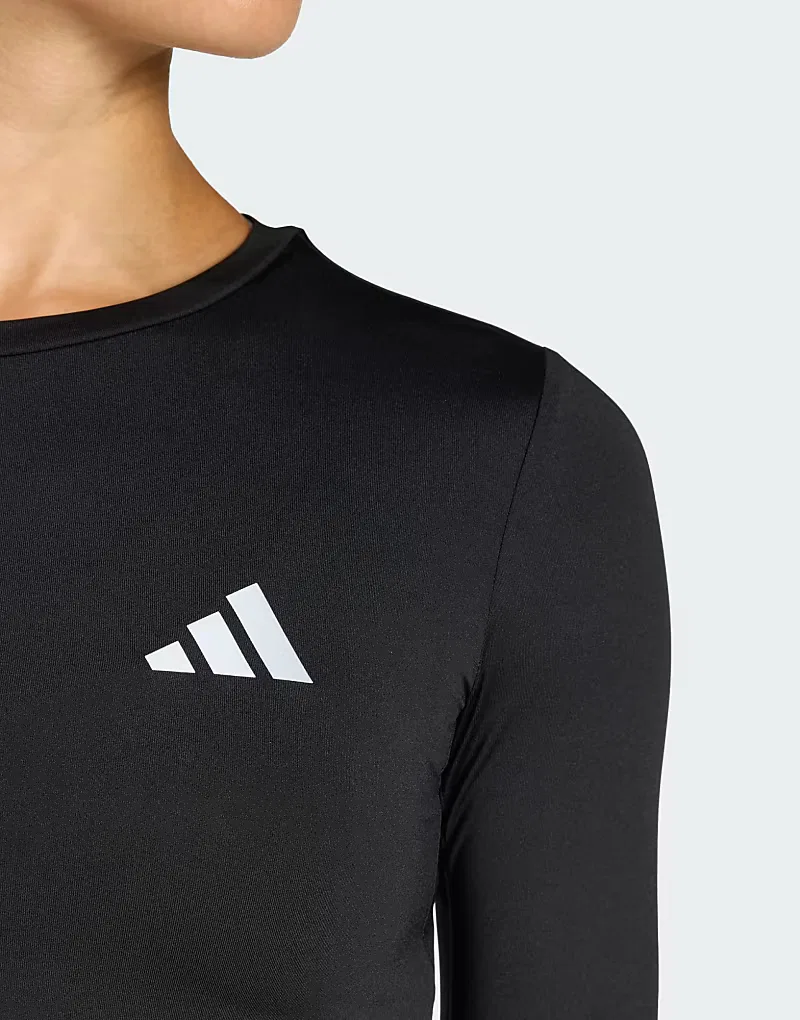 Лонгслив Adi365 running essentials Adidas Performance, черный — фото 2