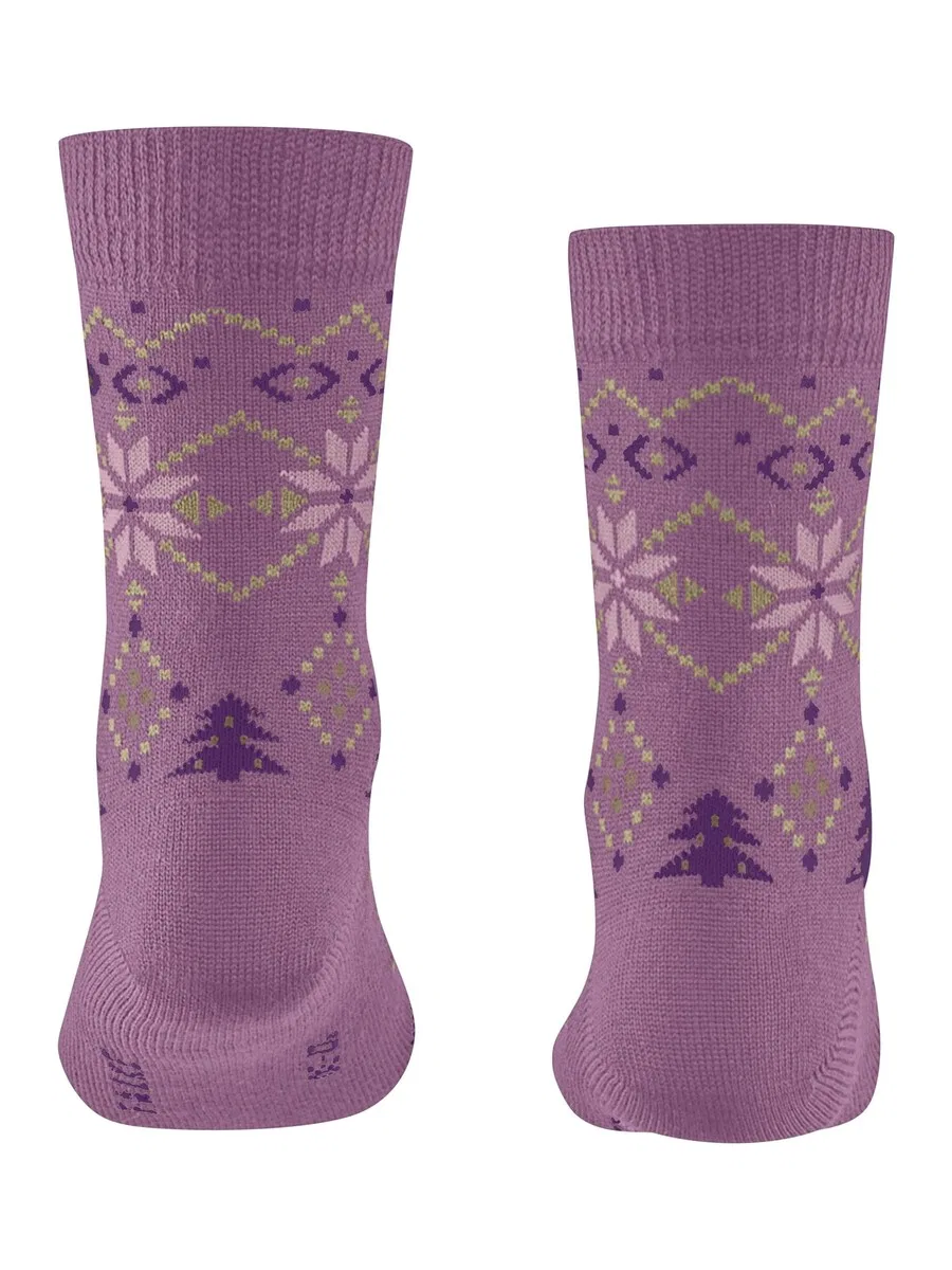 Носки FALKE 'Nordic Fair Isle' розового цвета — фото 2