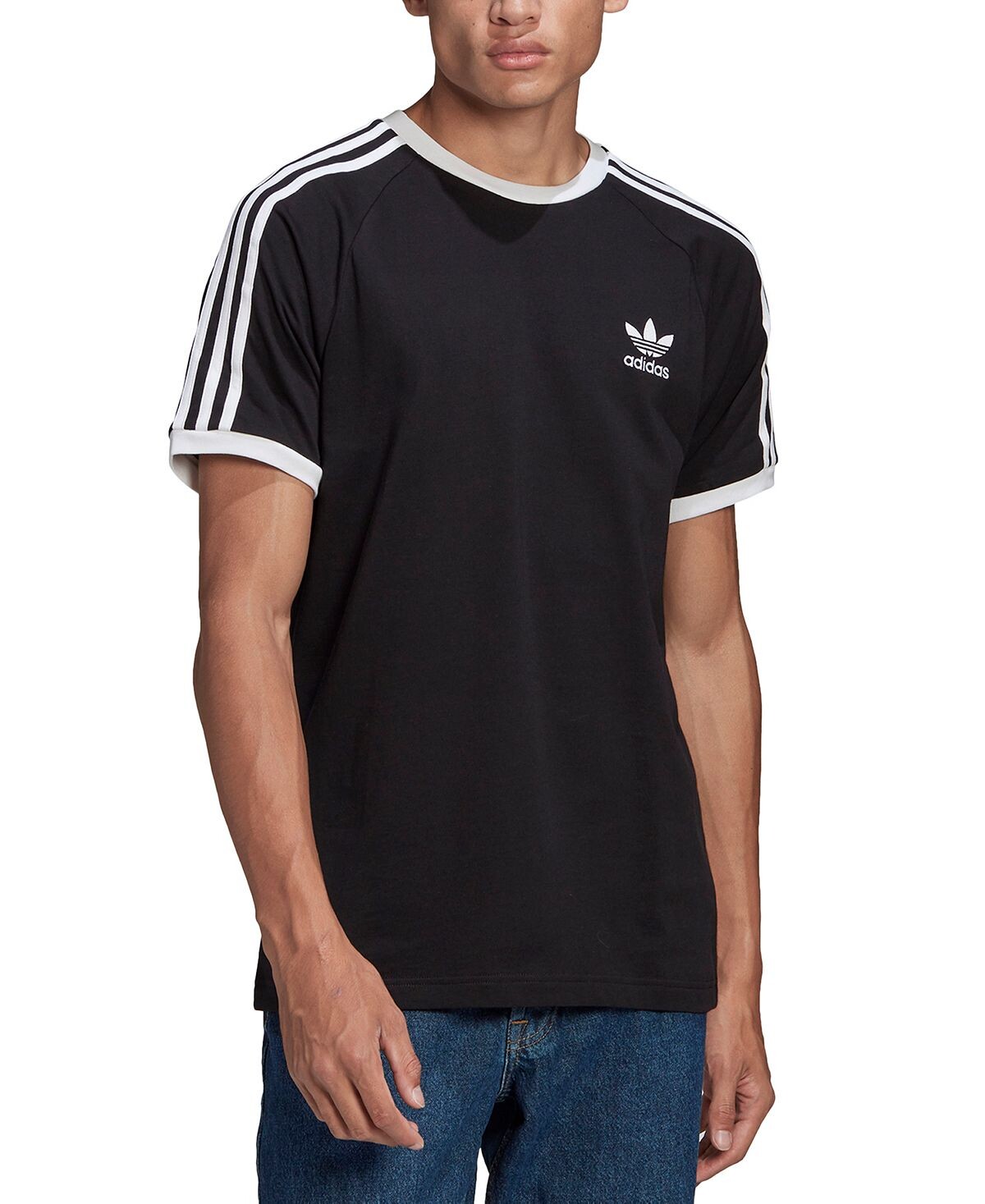 Мужская футболка adidas originals cali с 3 полосками adidas, черный ...