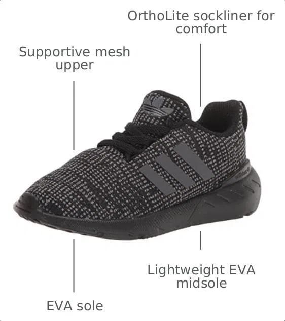 Детские кроссовки Swift Run 22, Core Black/Grey/White — фото 3