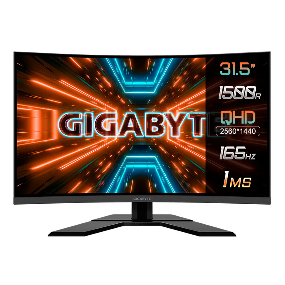 

Изогнутый игровой монитор Gigabyte G32QC A, 31.5", 2560x1440, 165 Гц, VA, чёрный