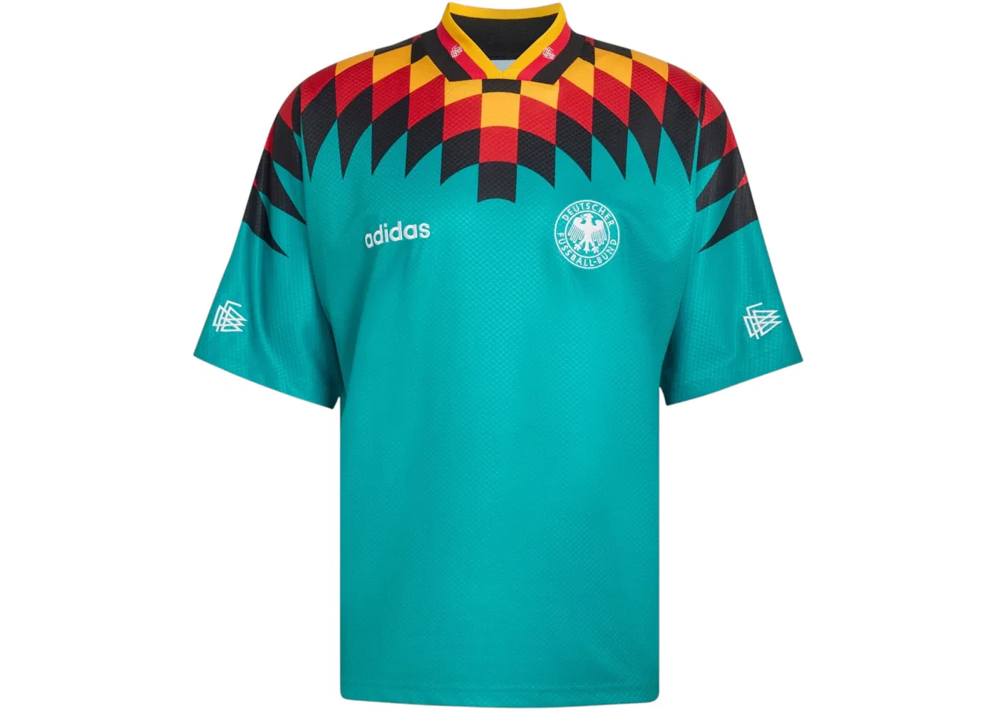 Мужская футбольная футболка с принтом Adidas Germany Away 1994 Jersey, Power Green