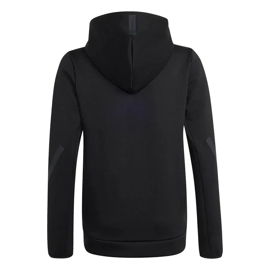 Детский худи с капюшоном adidas Z.N.E. Full Zip Hoodie KR6639, Черный — фото 3