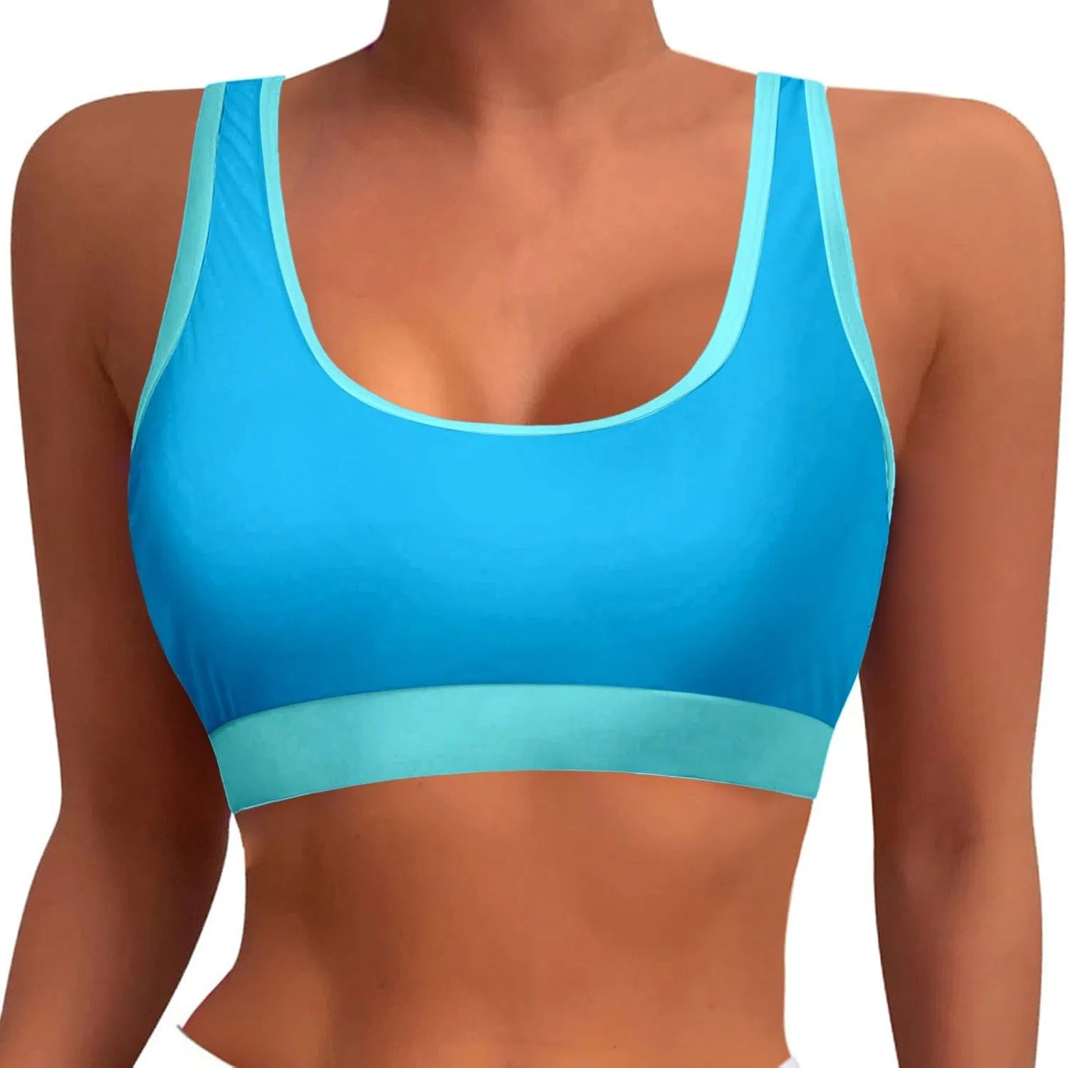 Женский танкини-топ с твистовым передом Tankini Tops for Women, Blue — фото 2