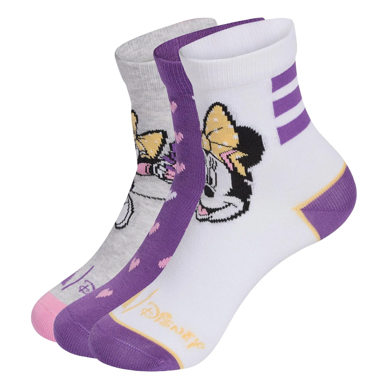 Детские носки с принтом Minnie Mouse Adidas, Weiss Violett Hellgrau