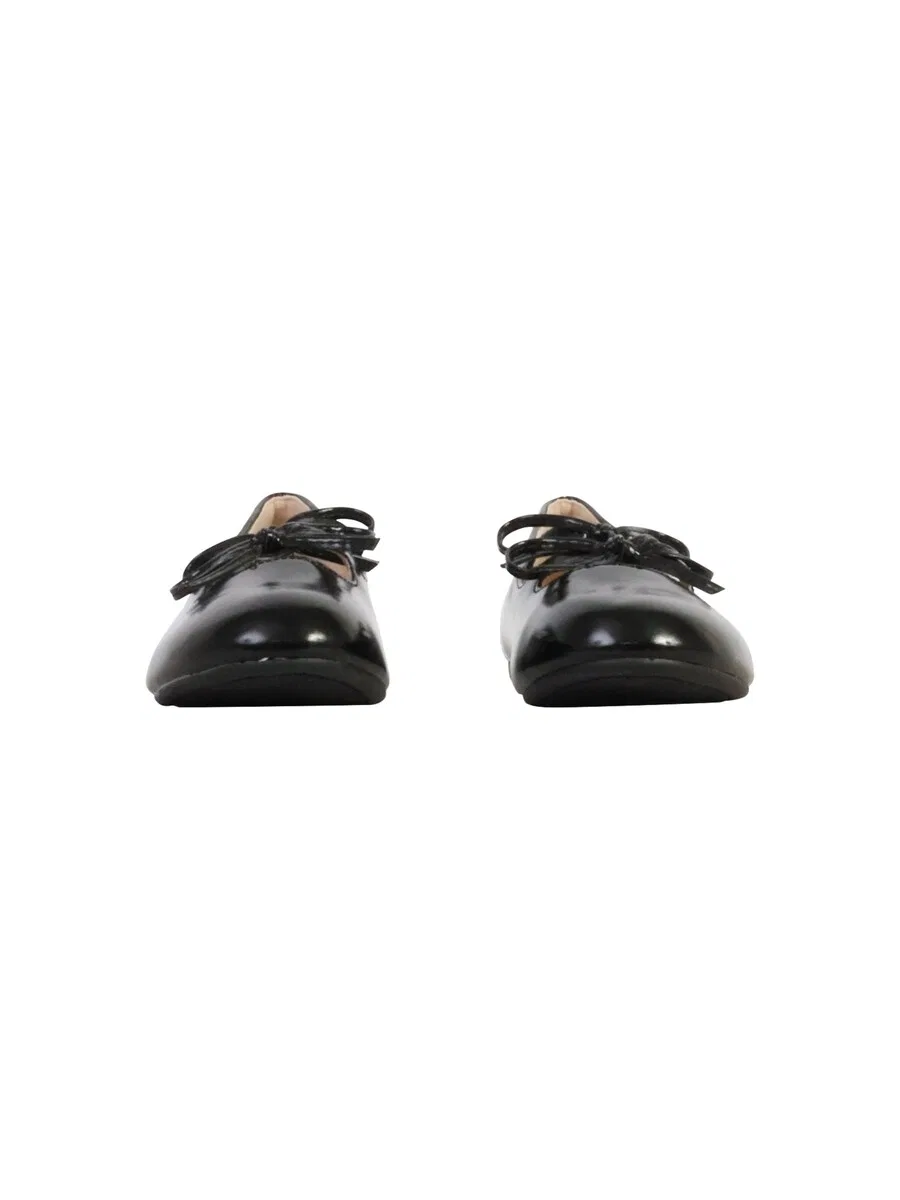 Балетки Supermodische Ballerinas fur Kinder mit Gummizugen черного цвета POTI PATI — фото 4