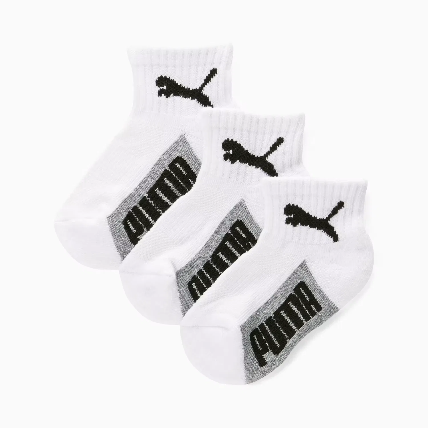 Махровые носки средней длины для детей постарше (3 пары) Puma, White / Grey
