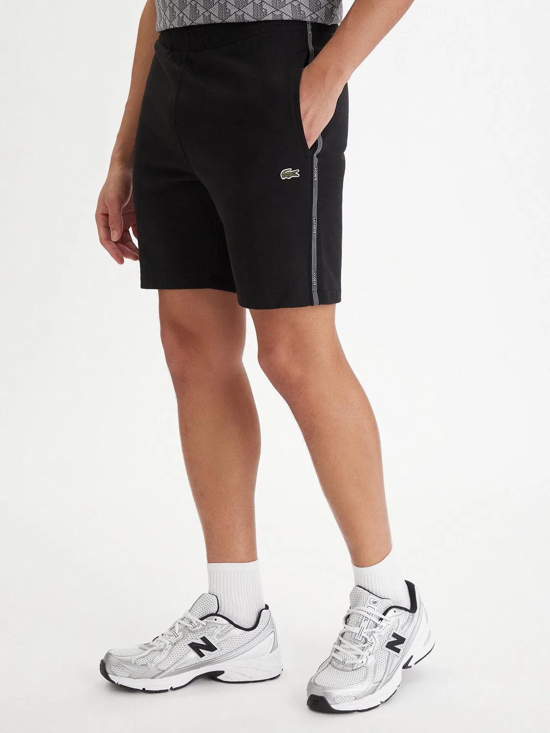 Мужские спортивные шорты стандартного кроя Lacoste, черный