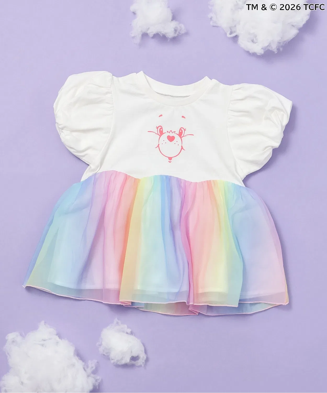 Детская туника с принтом Rainbow Care Bear, с коротким рукавом, apres les cours, Rainbow