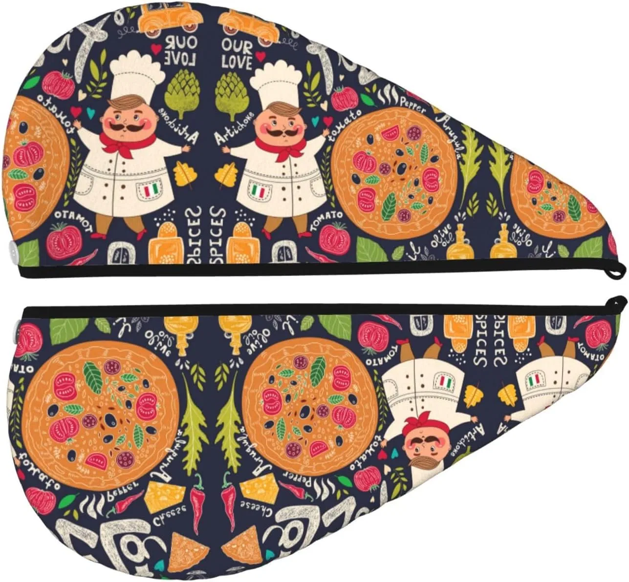 Шапочка для душа OCELIO, 64x26 см, Chef Pizza — фото 2