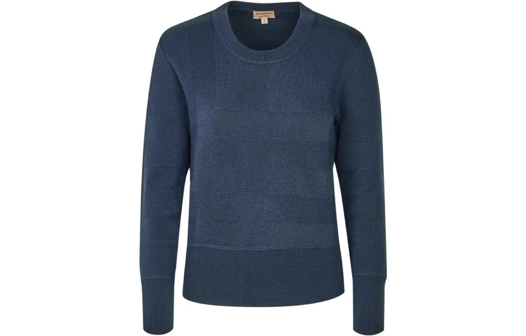 Женский свитер из кашемира с круглым вырезом Burberry, Marine Blue