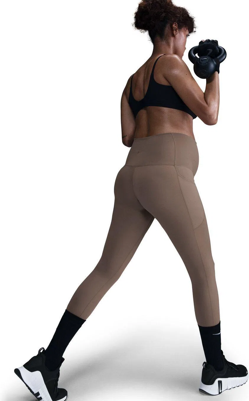 Женские леггинсы для беременных с высокой талией Nike (M) One Maternity, Braun — фото 3