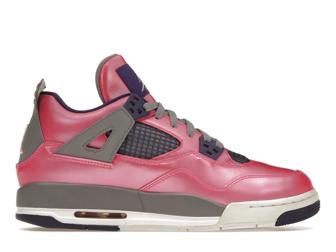 Детские кроссовки Lifestyle Jordan 4 Retro, Pink Foil/White-Cement Grey-Electric Purple